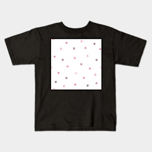 Simple Pink Flower Pattern Kids T-Shirt